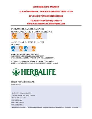 Selamat datang di Herbalife Indonesia: Pemimpin Global dalam .